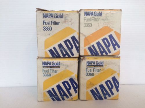 (lot of 4) napa 3360 fuel filter ff234 ff5068 33360 tp833 fd69 9m2342 52234846