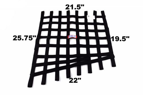 Rjs racing sfi 27.1  black ribbon loop window net 21.5 x 19.5 x 22 x 25.75