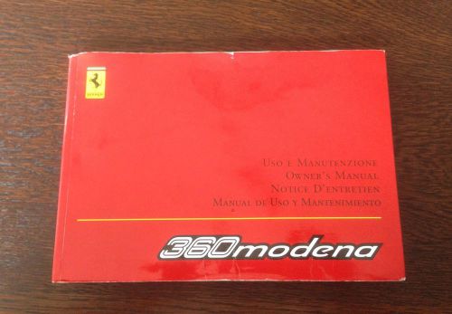 Ferrari 360 modena owners manual