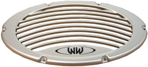 Marine auido silver subwoofer grille enclosure box vent waves &amp; wheels msg-s