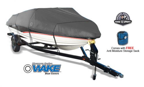 Wake monsoon series boat cover, fits 12&#039; to 14&#039;l, stealth gray, wm1214g, model a