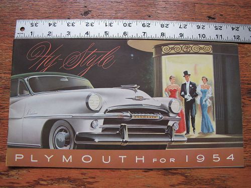 1954 plymouth belvedere savoy dealers brochure literature advertising poster