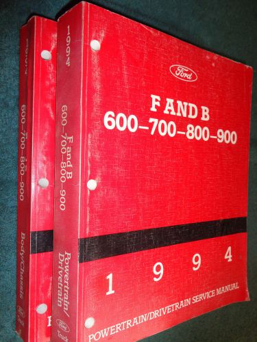 1994 ford medium and heavy duty truck  shop manual set original fomoco  book set