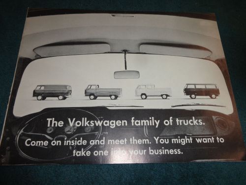 1967 1968 volkswagen bus / wagon / truck sales catalog original dealer brochure