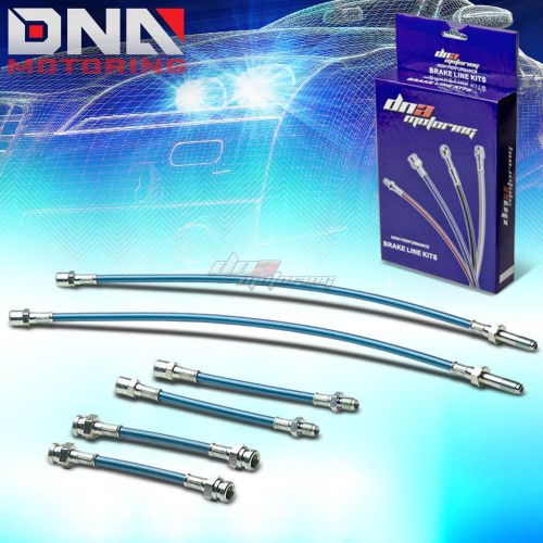 For 93-98 vw golt/jetta mk3 blue stainless steel hose braided brake line/cable