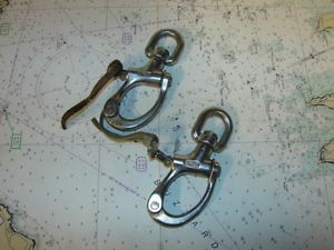 Nico marine / ronstan 4-1/2&#034; d- bail ss swivel snap shackles