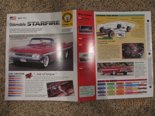 ★★ 1961 oldsmobile starfire - collector brochure specs info ★★