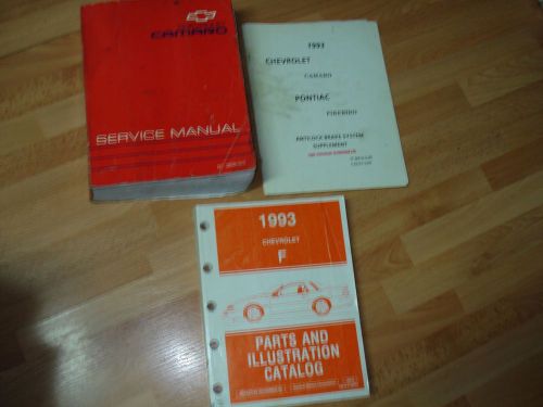 1993 chevrolet camaro service manual set + illustrated parts catalog