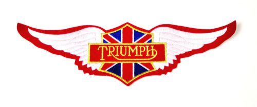 Triumph wings patch vintage embroidered jacket british union jack uk