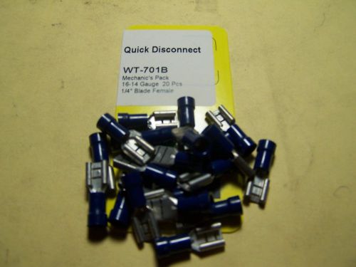 Electrical terminal - quick disconnect terminal 16-12 ga, 1/4&#034; blade, female, 20