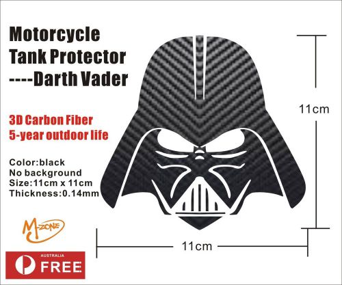 ~darth vader tank pad protector motorcycle sticker 3d caroon fiber gas fuel oil