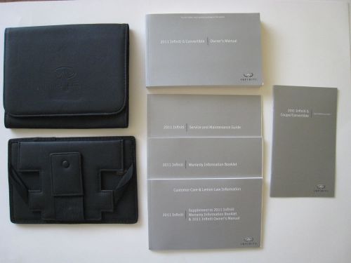 2011 infiniti g37convertible owner&#039;s manual set w/case &amp; quick ref (q)