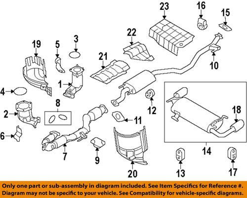 Nissan oem 201001aa2a exhaust muffler-muffler