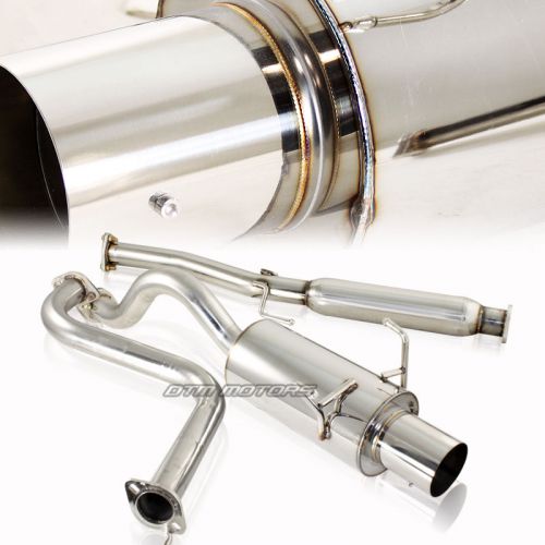 4&#034; tip stainless steel catback exhaust system for 1993-1997 honda civic del sol