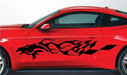 Ford mustang horse head stripe vinyl decal kit- choice of colors