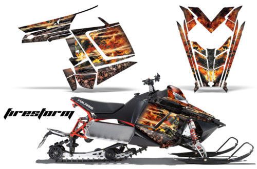 Amr racing graphic decal wrap kit polaris rush pro rmk 600/800 sled snowmobile