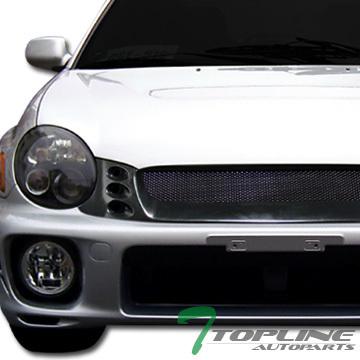 Jdm blk zero aluminum mesh front hood bumper grill grille 02-03 subaru impreza