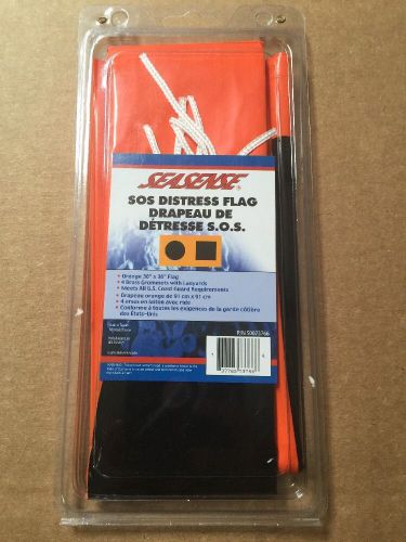 Nib seasense sos distress flag in orange color 36&#034; x 36&#034; flag