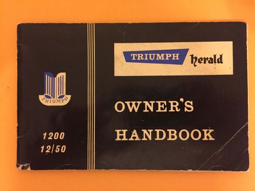 Triumph herald owners handbook 1200 12/50 original