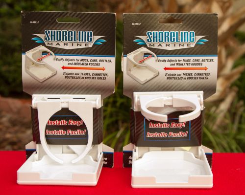 2 shoreline marine folding adjustable drink holders