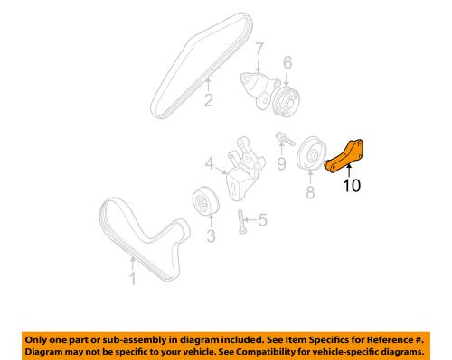 Mitsubishi oem 00-05 eclipse 3.0l-v6 belts pulleys-idler pulley bracket mr116953