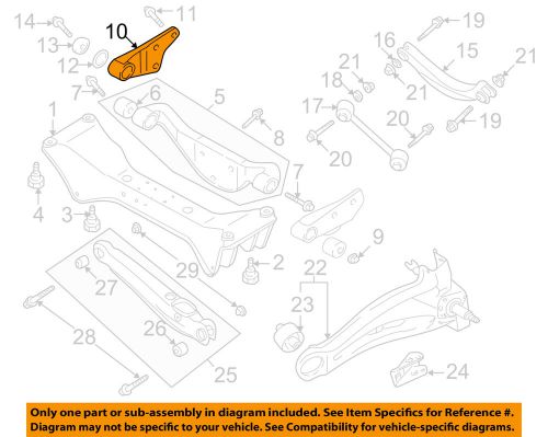 Mitsubishi oem 03-06 outlander rear suspension-differential mount left mr961407