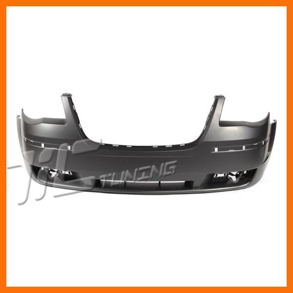 08-10 chrysler town country front bumper cover primed w/mldg limited w/o washer