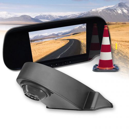 Rear view camera setup 7 inch rearview mirror monitor with 2 video in for dvd tv