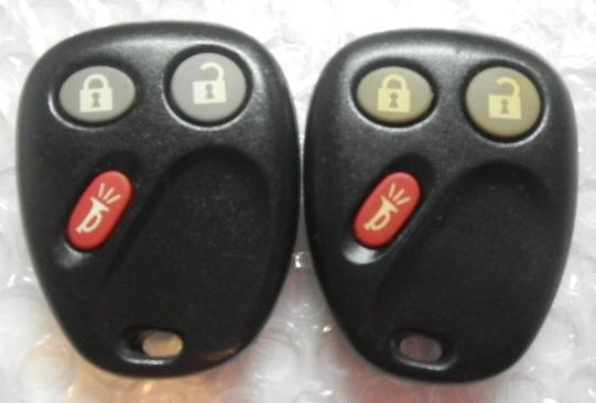 3 button remote set #1 & #2 fob for chevrolet, gm15008008  fcc id: myt3x6898b