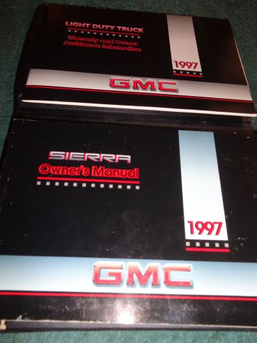 1997 gmc sierra pickup owner&#039;s manual set / original guide book set