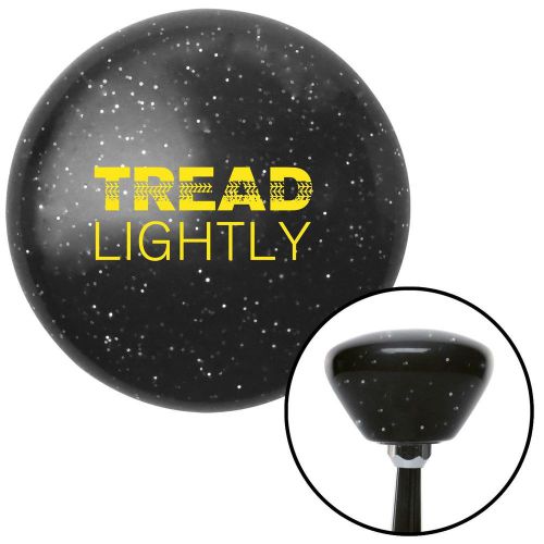 Yellow tread lightly black retro metal flake shift knob with m16 x 1.5