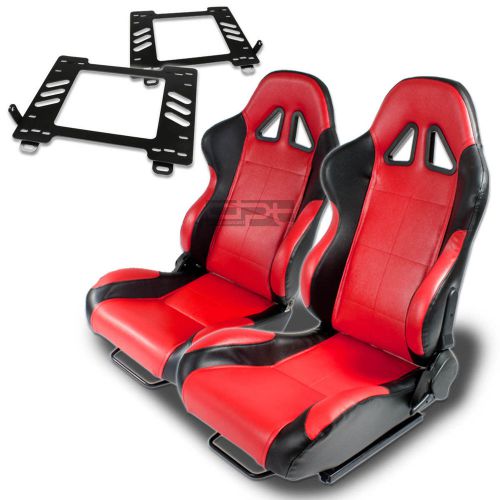 Type-5 racing seat black red woven+silder+for 98-05 miata mx5/mx-5 nb bracket x2