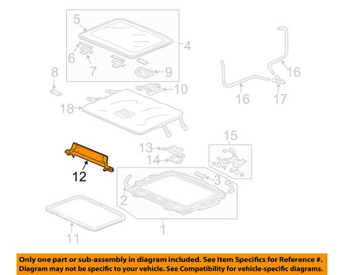 Honda oem 03-08 element-sunroof wind deflector 85500scva21