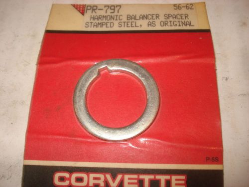 Harmonic balancer spacer, stamped steel, new.  56-62 corvette