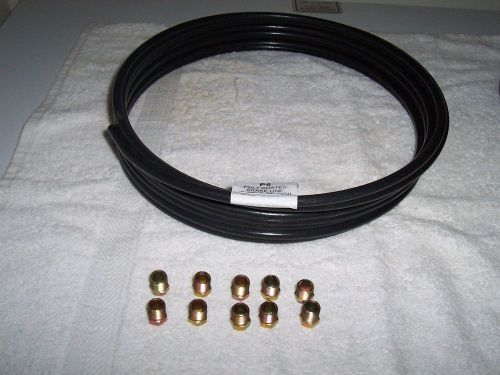 Pvf coated steel brake line tubing 5/16&#034; o.d. x 25 foot coil w/assorted fittings
