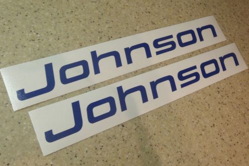 Johnson outboard vintage decal die-cut blue 2-pak free ship + free fish decal