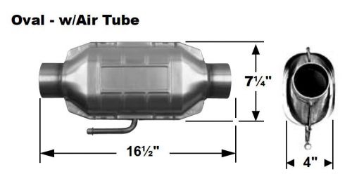 Ap exhaust 603005 universal catalytic converter 2.25&#034; in/out w/ air pre-obdii