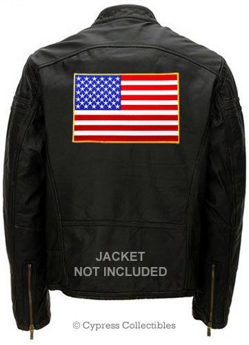 Sell AMERICAN FLAG embroidered BIKER VEST PATCH LARGE iron-on US USA ...