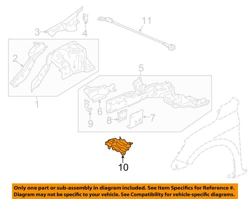 Honda oem 13-15 accord fender-battery tray 60630t3ma10zz