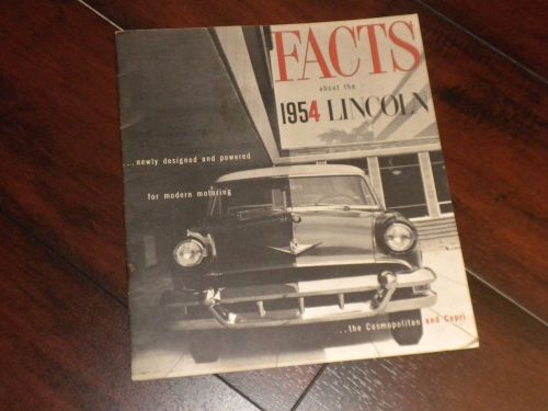 1954 lincoln cosmopolitan &amp; capri facts about the 1954 lincoln