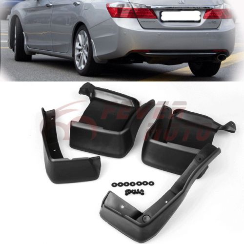 Car black mud flaps splash guards fender front+rear for honda accord 2014 15 fm