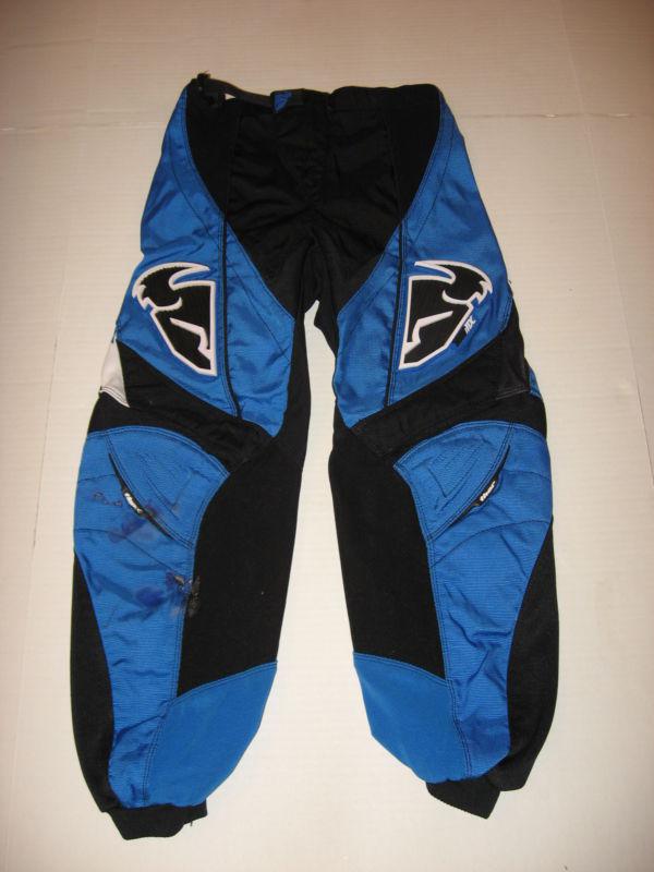 Thor racing phase mx motocross atv quad dirt bike riding pants size 28 blue