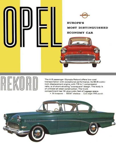 Opel (c1958) - opel europes most distinguished economy car