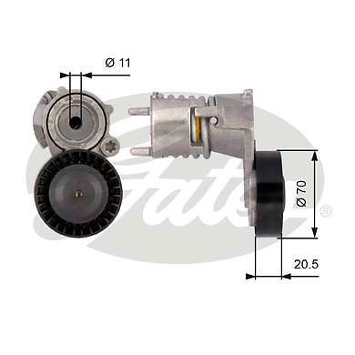 Gates timing belt drivealign tensioner pulley, 39117 fits volvo v40 d4,t5