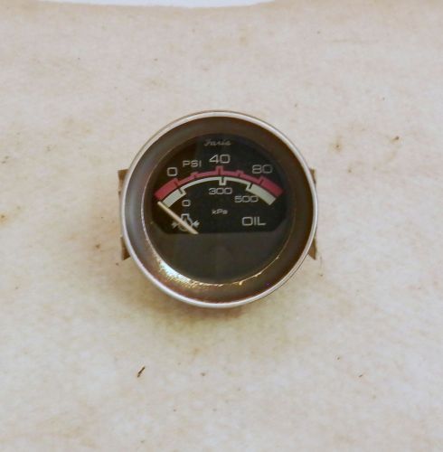 Faria marine boat oil pressure gauge 2&#034;  black face/ bezel - free shipping