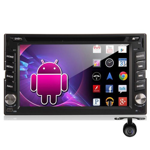 6.2”2-din in-dash car dvd player radio stereo gps bt wifi android 4.4 pc+camera