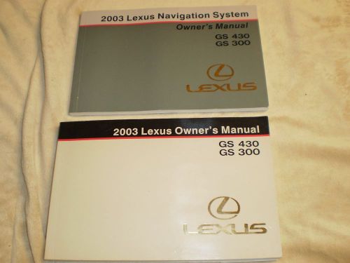 2003 lexus gs 430 300 car owners manual books nav guide all models