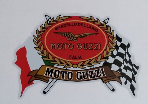 Moto guzzi racing motorcycle vinyl decal sticker triumph harley davidson hog bsa