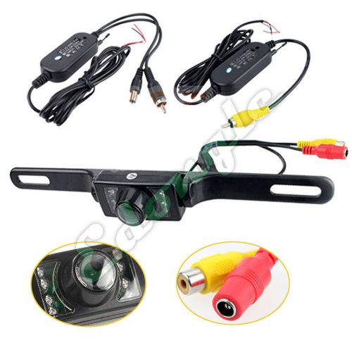 7 led 135°wireless car reverse rear view backup color video camera night vision