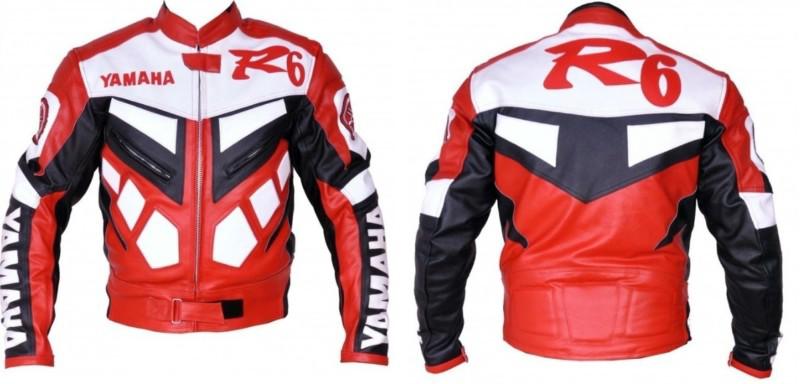 Leather jacket motorbike racing yamaha r6 available in all size..